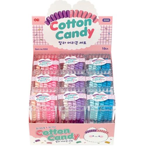 COTTON CANDY COLOR SPIRAL HAIR TIES