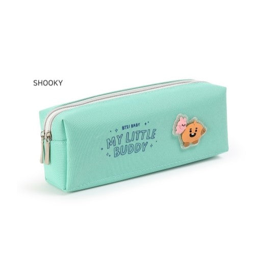 BT21 TWIN POCKET PEN POUCH LITTLE BUDDY - SHOOKY 19.5 CM X 5 CM X 7 CM