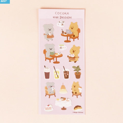 COCOKA CAFE CHARACTER DECORATION STICKER