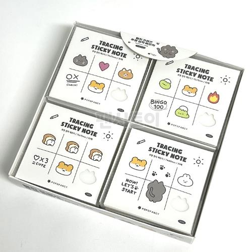 HAMCHI FRIENDS TRACING TRANSPARENT STICKY MEMO NOTE