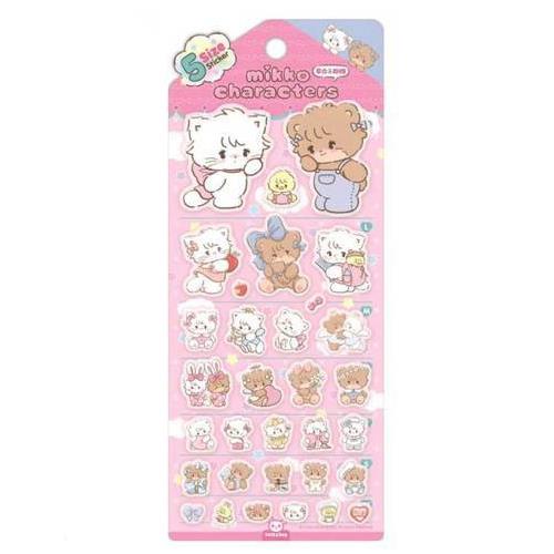 MIKKO CHARACTERS STICKER - MOUSSE & LATTE