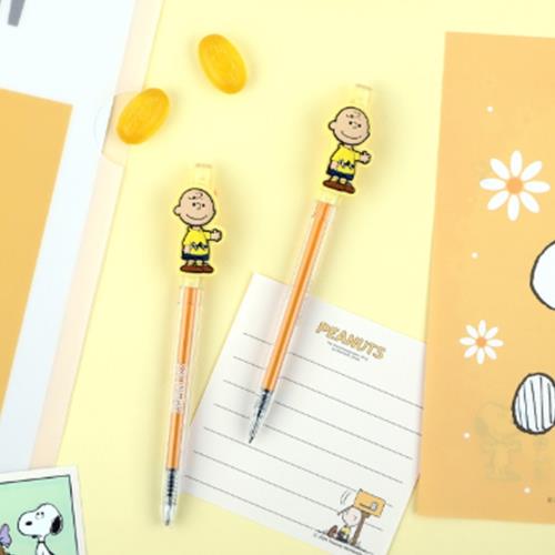 PEANUTS SNOOPY PVC ROTATING PEN - CHARLIE (YELLOW)