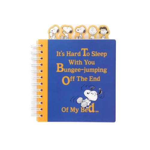 PEANUTS SNOOPY INDEX NOTE-NAVY