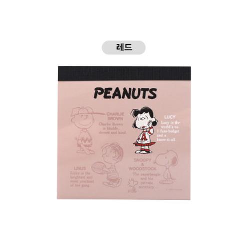 PEANUTS SNOOPY 75TH ANNIVERSARY MEMO PAD - RED