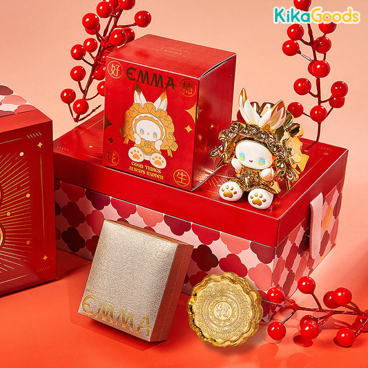 EMMA Secret Forest Blooms Under Full Moon Gold Mooncake Gift Box