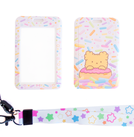 Cafe Osito Donut & Sprinkles Lanyard and ID Card Case