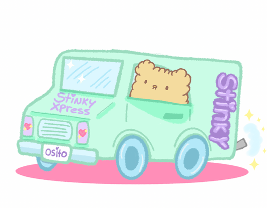 Osito Stinky Express Vinyl Sticker Bundle of 10