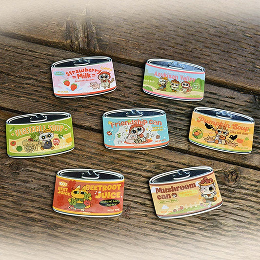 Nobeko Azukisan's Valley Series Canned Cat Badge Blind Box by Tianwen Kadokawa
